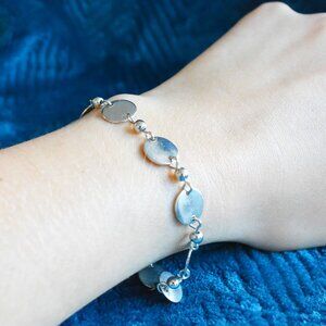 Handmade Silver Disc Chain Bracelet Minimalist Dainty Jewelry
